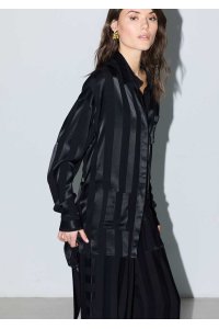 SERRA BELTED SHIRT BLACK