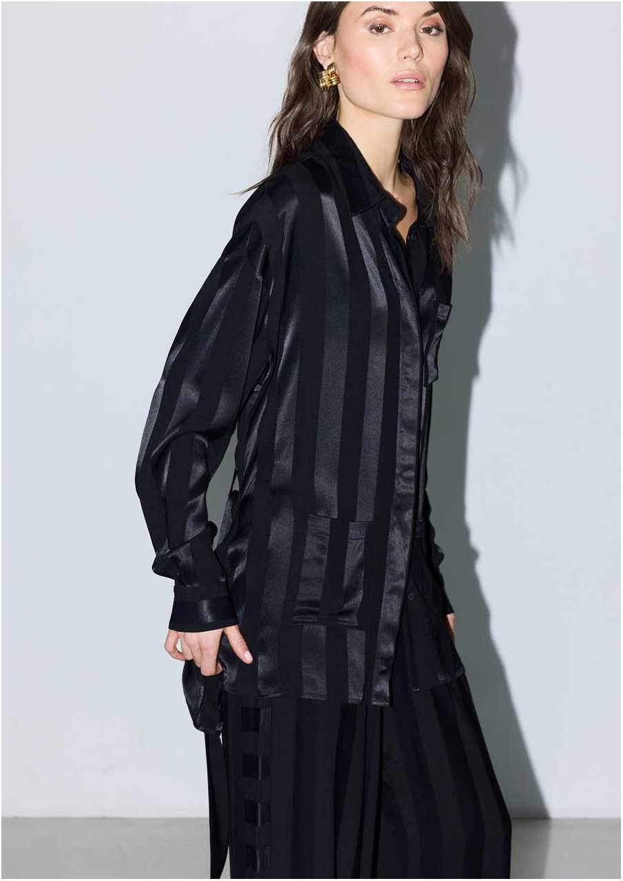 SERRA BELTED SHIRT BLACK