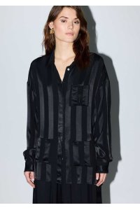SERRA BELTED SHIRT BLACK