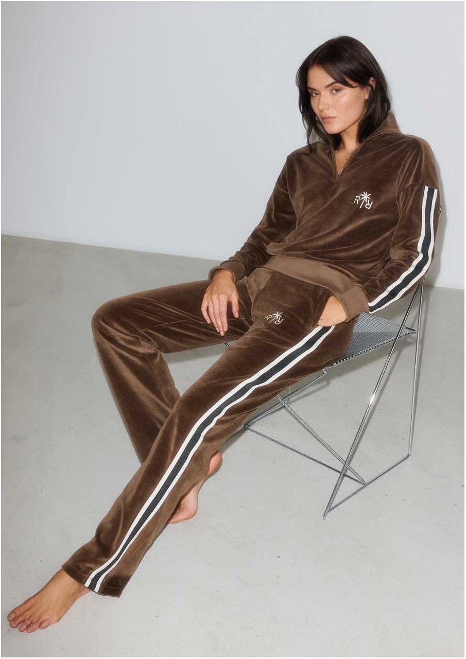 RALPH VELOUR PANTS BROWN