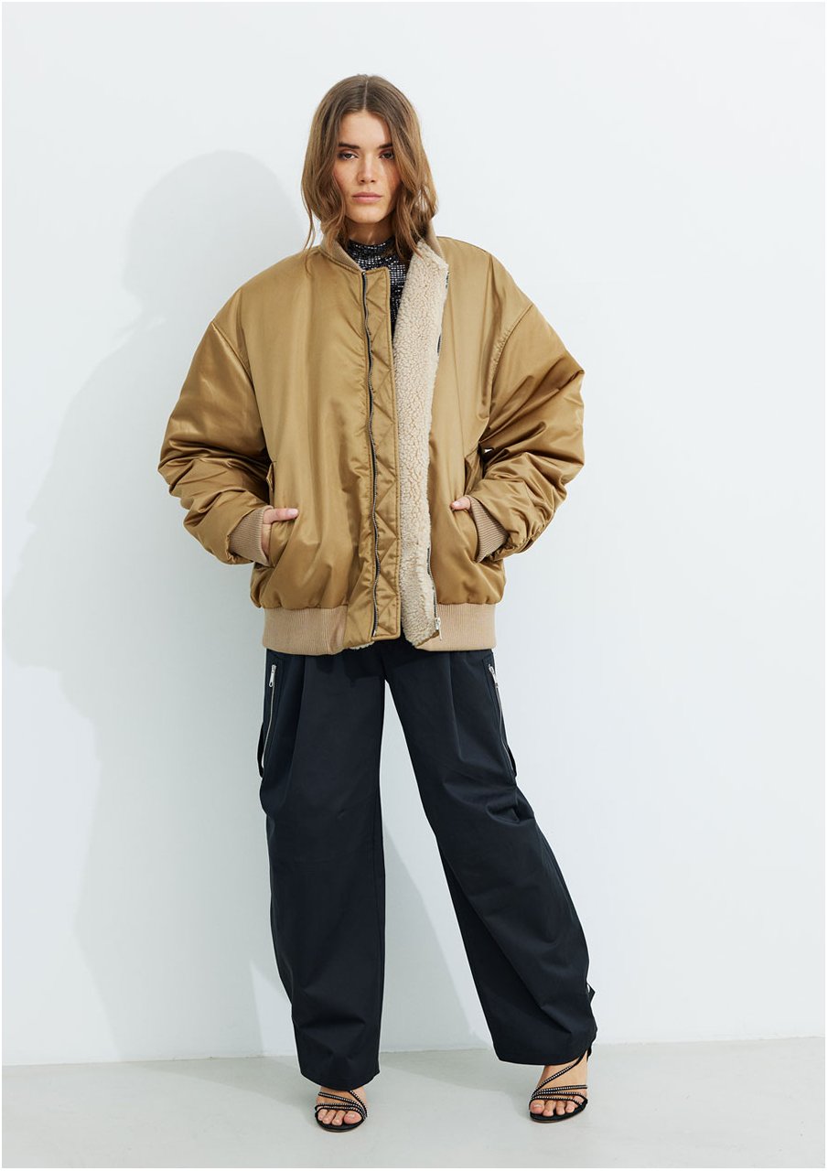 Tan bomber outlet