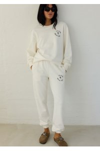 BRINLEY sweatpants coconut white