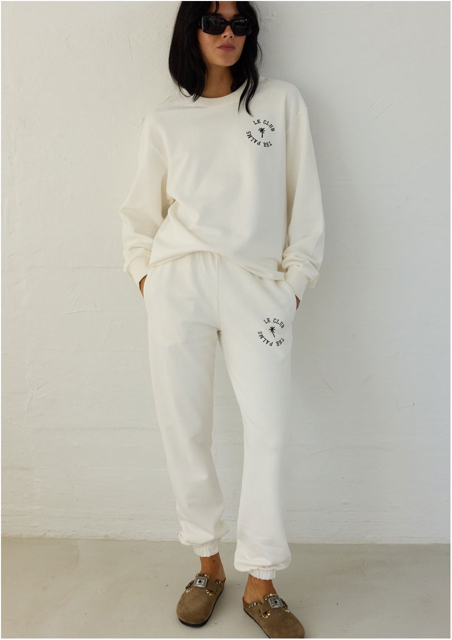 BRINLEY sweatpants coconut white