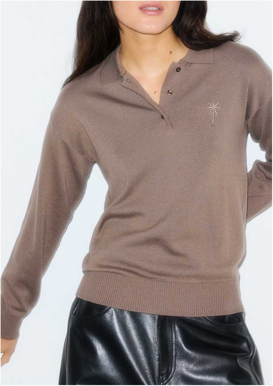 CHER LS POLO MOCHA
