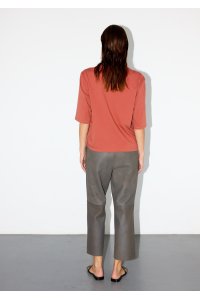 GENNIE TAUPE LEATHER PANTS