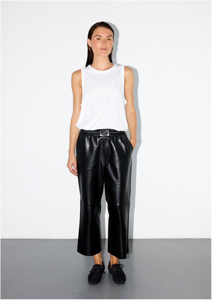 GENNIE BLACK LEATHER PANTS