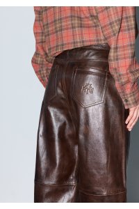 GRAYCE leather pants vintage brown