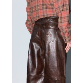 GRAYCE leather pants vintage brown