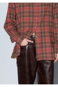 GRAYCE leather pants vintage brown