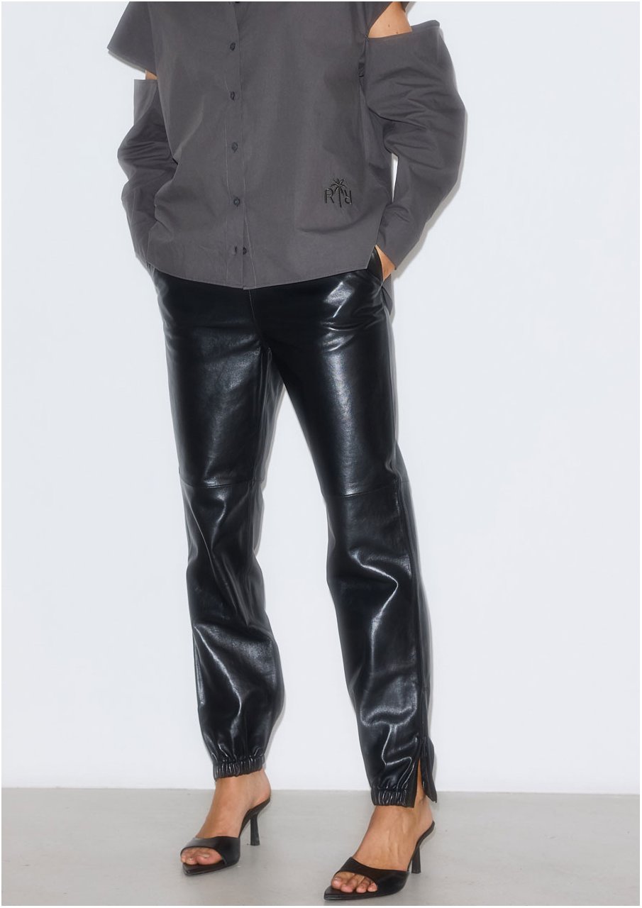RUBY LEATHER PANTS BLACK