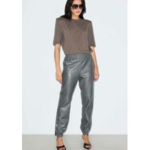 RUBY LEATHER PANTS GREY