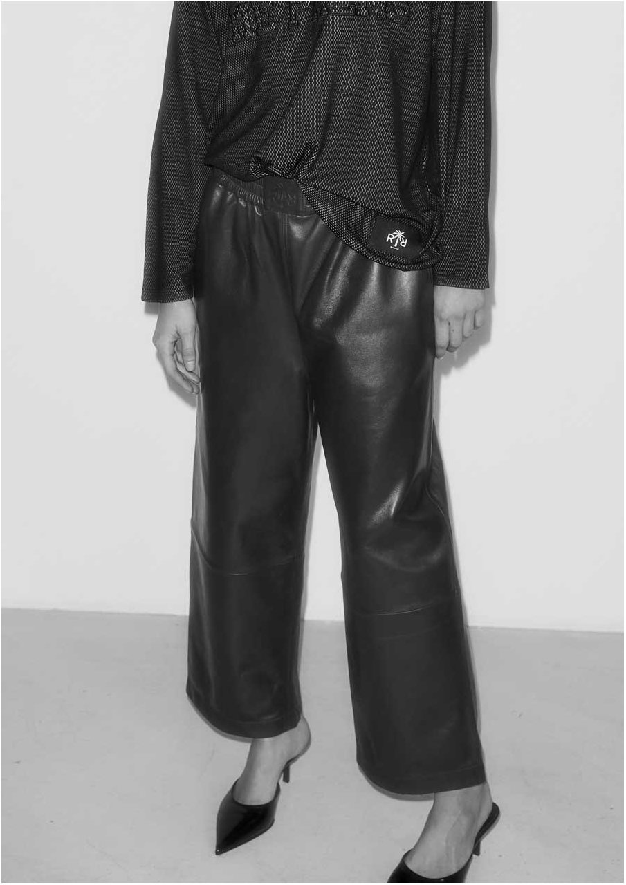 SHIRI LEATHER PANTS BLACK