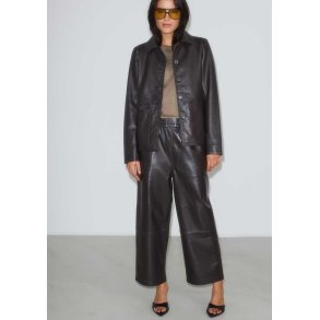 SHIRI LEATHER PANTS BROWN