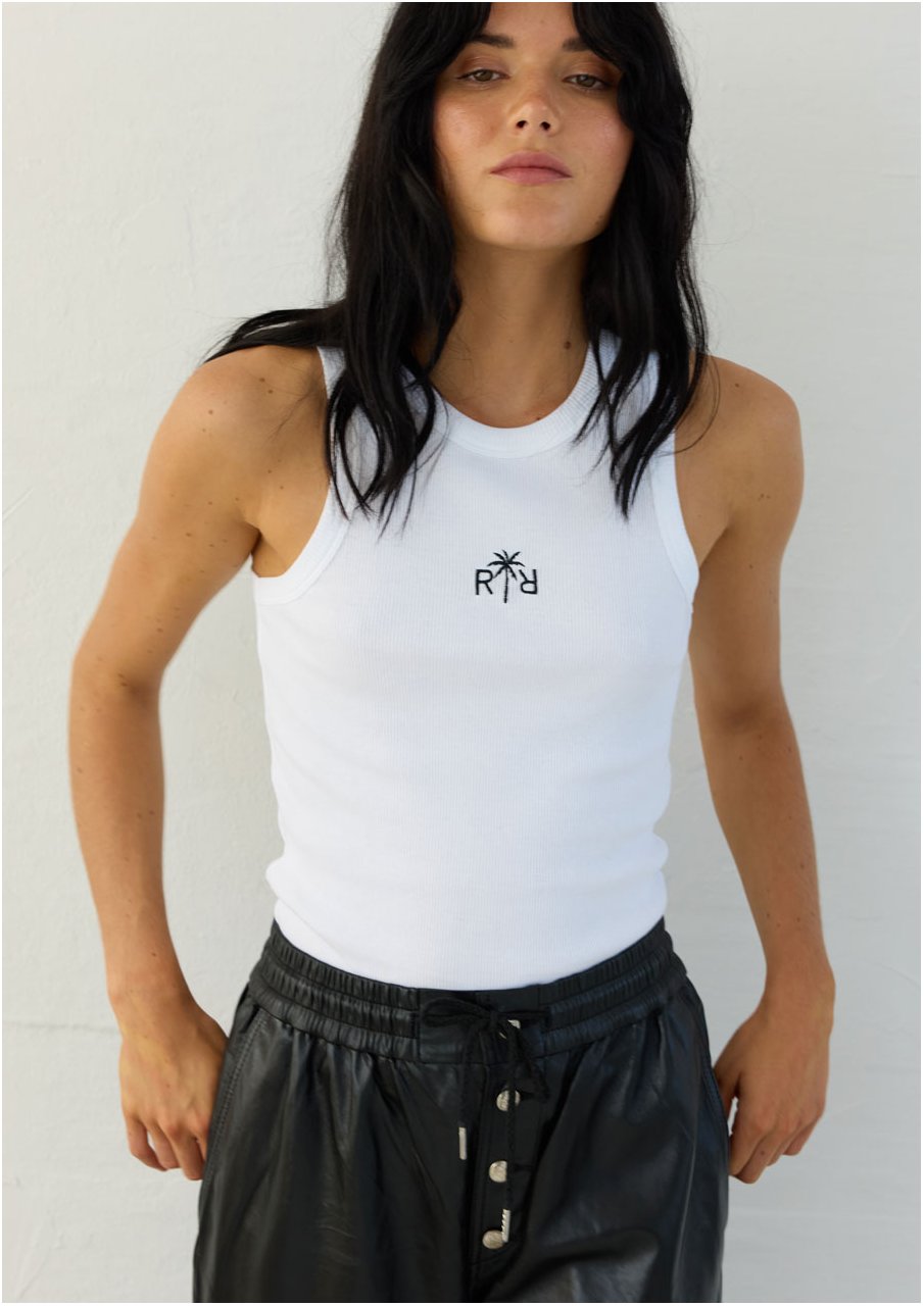 REESE mongram tank white