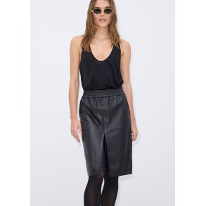 TOMLIN leather skirt black