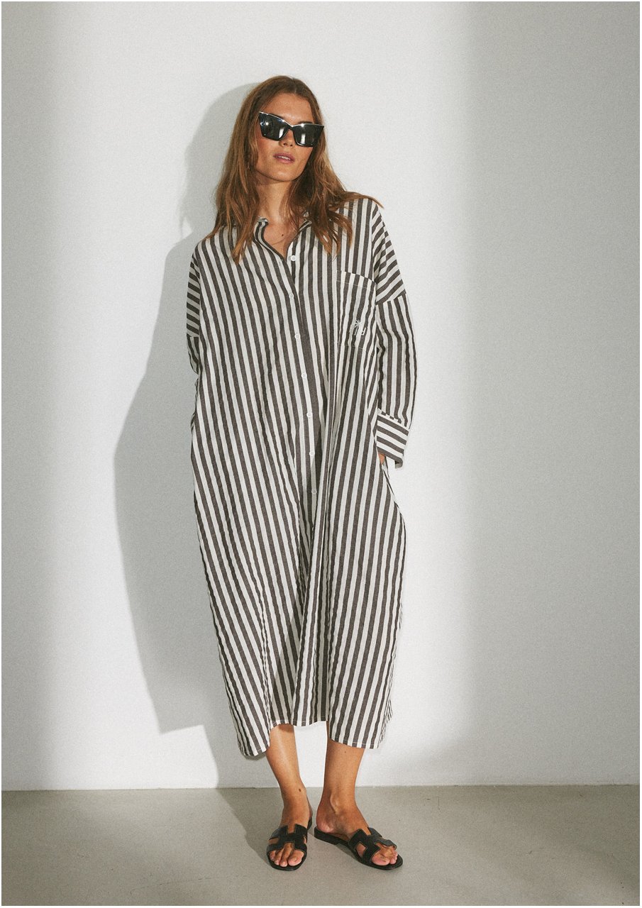 VANCE shirt dress stripe